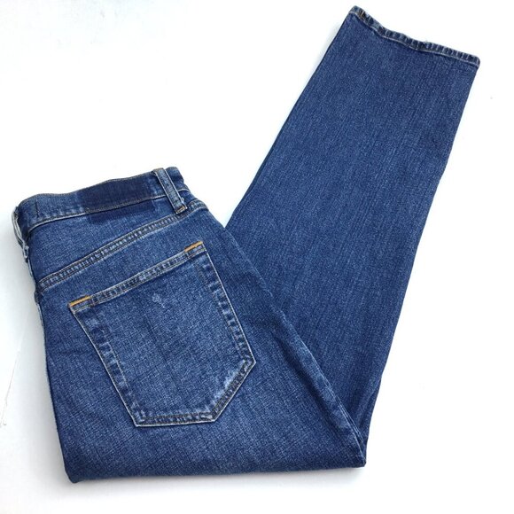Abercrombie & Fitch Jeans Ankle Straight Ultra High Rise Curve Love Distressed 6 - Picture 8 of 8